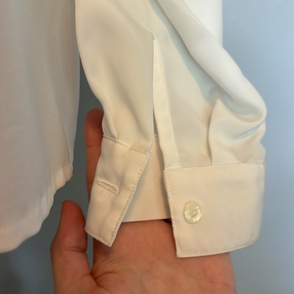Women’s White Embellished Lapel Button Up - Baxter & Wells Approx Medium (6-8) - Picture 4 of 12